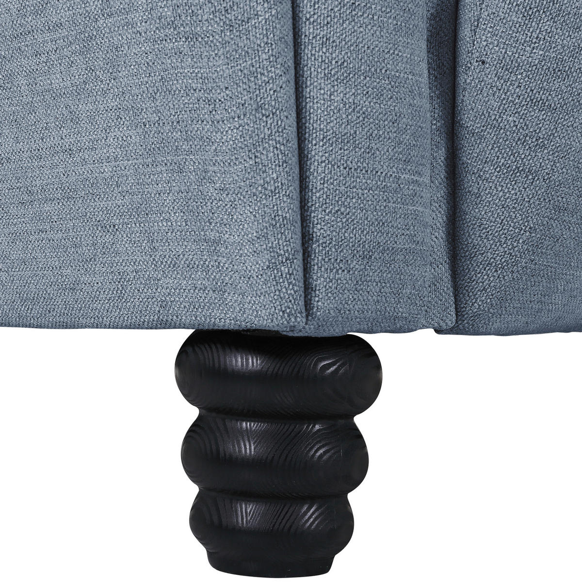 BIGSOFA in Flachgewebe Blau  - Blau/Schwarz, Konventionell, Holz/Textil (290/78/115cm) - Carryhome