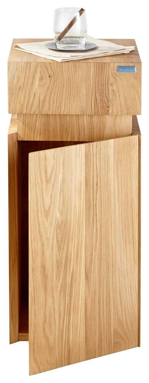 BEISTELLTISCH 30/30/65,5 cm Wildeiche massiv Eichefarben quadratisch  - Eichefarben, MODERN, Holz (30/30/65,5cm) - Linea Natura