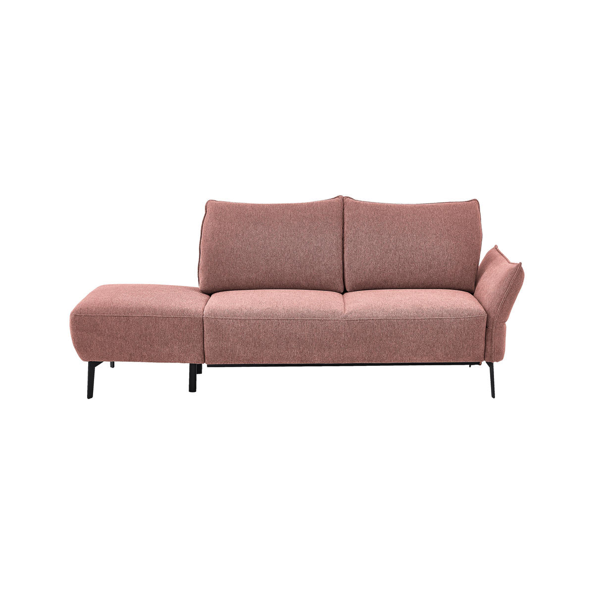 RÉCAMIERE Chenille Bordeaux  - Bordeaux/Schwarz, Konventionell, Textil/Metall (206/90/92cm) - Elegando