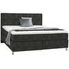 BOXSPRINGBETT 180/200 cm  in Dunkelgrau  - Chromfarben/Dunkelgrau, KONVENTIONELL, Kunststoff/Textil (180/200cm) - Voleo