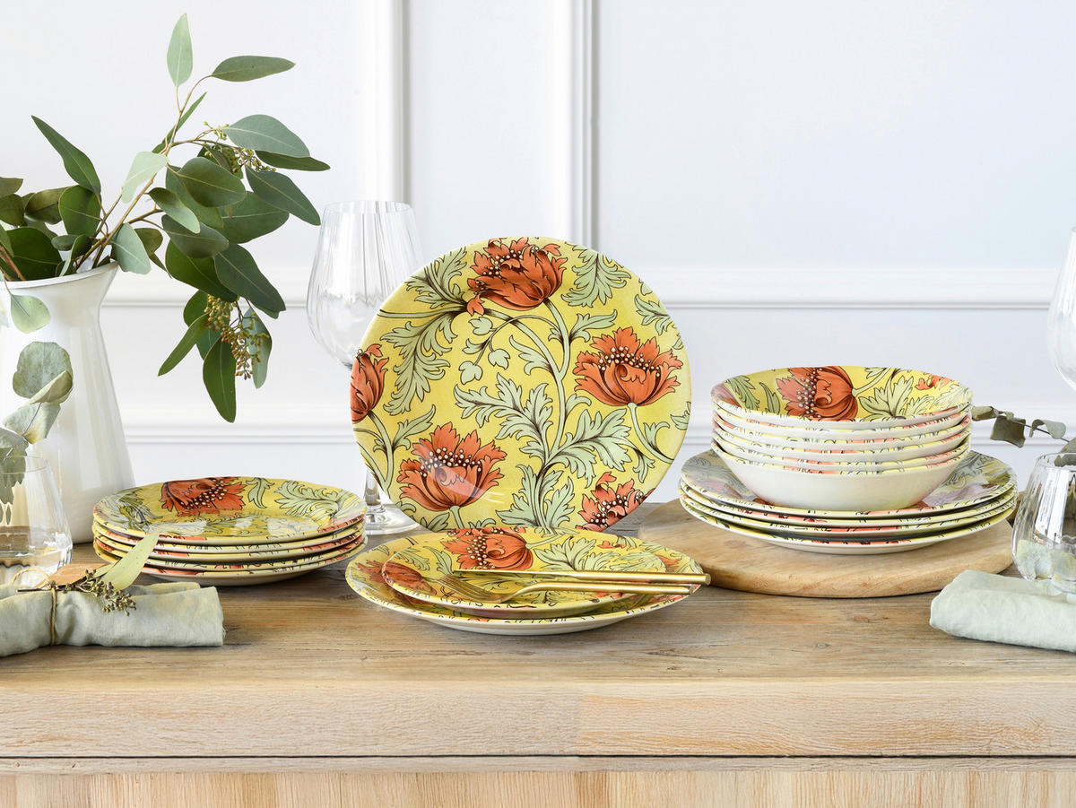 TAFELSERVICE Multicolor Florentina 18-teilig  - Multicolor, Basics, Keramik (31/30/32cm) - Creatable