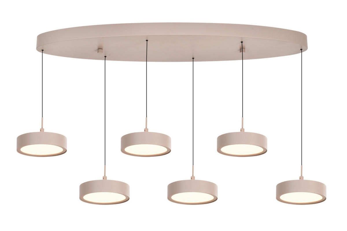 LED-HÄNGELEUCHTE Valensole 117,5/150/36,5 cm  - Sandfarben, Design, Metall (117,5/150/36,5cm)