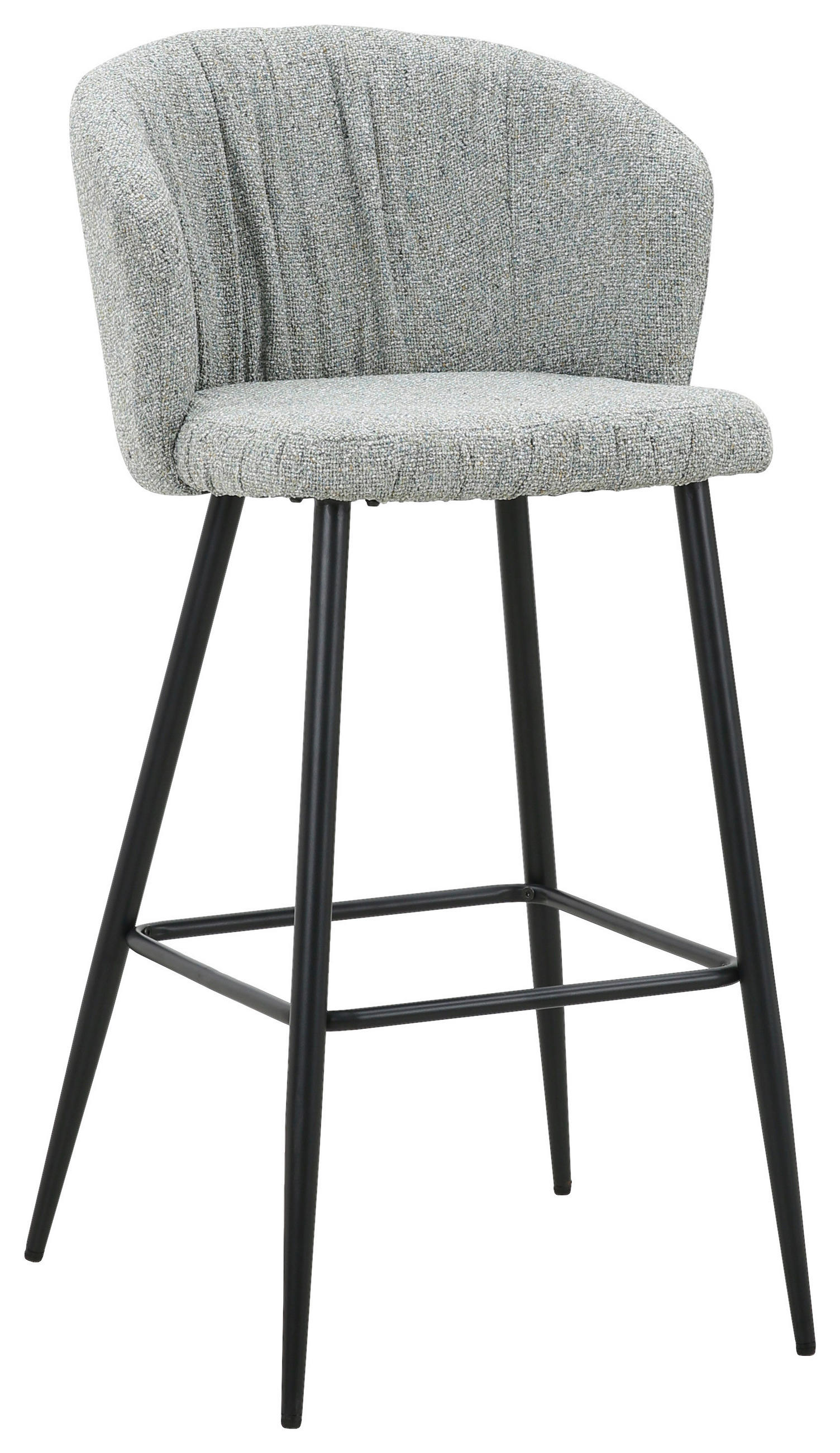 BARHOCKER in Metall, Textil Schwarz, Graugrün  - Schwarz/Graugrün, MODERN, Textil/Metall (55/103/55cm) - Carryhome