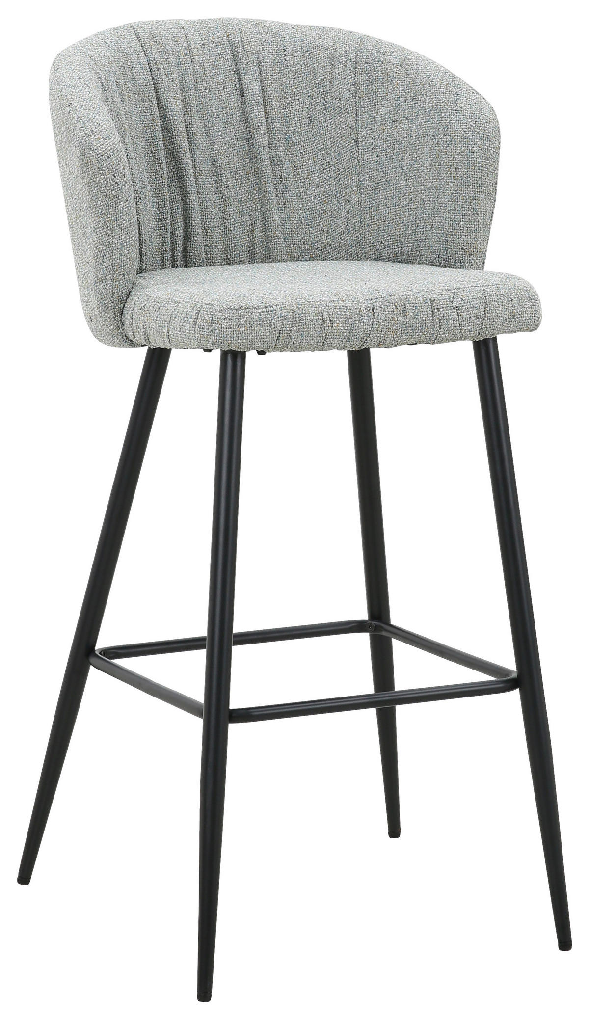 BARHOCKER in Metall, Textil Schwarz, Graugrün  - Schwarz/Graugrün, MODERN, Textil/Metall (55/103/55cm) - Carryhome