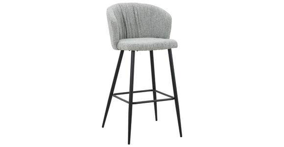 BARHOCKER in Schwarz, Graugrün  - Schwarz/Graugrün, MODERN, Textil/Metall (55/103/55cm) - Carryhome