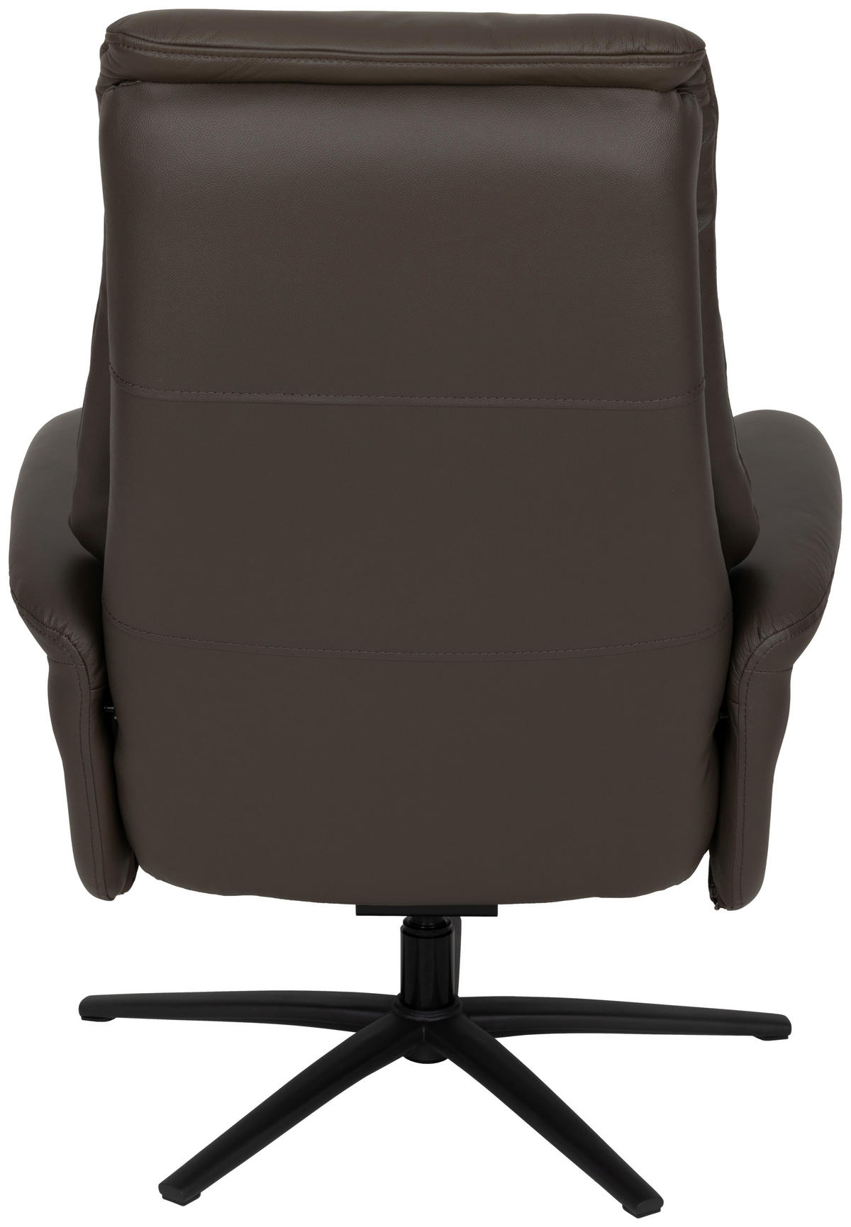 RELAXSESSELSET Lederlook Echtleder    - Schwarz/Braun, Design, Leder/Textil (76/107/79cm) - Livetastic