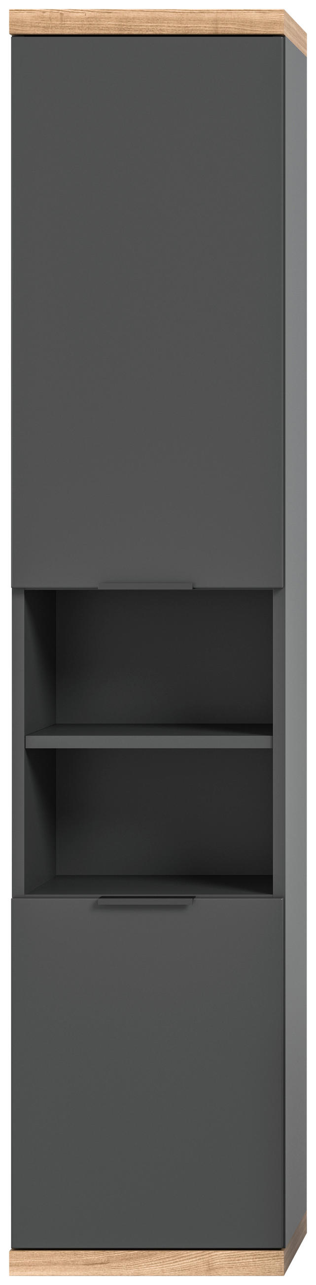 HOCHSCHRANK 35/160/31 cm  - Anthrazit/Schwarz, Basics, Holzwerkstoff/Kunststoff (35/160/31cm) - MID.YOU