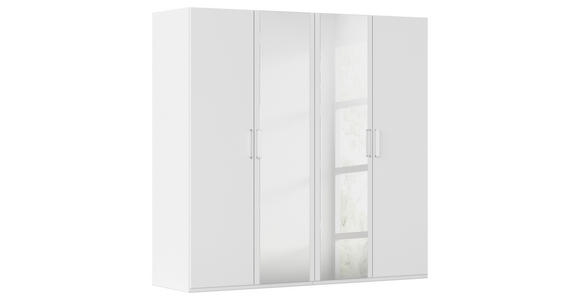 DREHTÜRENSCHRANK  in Weiß  - Weiß, Design, Glas/Holzwerkstoff (201/197/60cm) - Novel