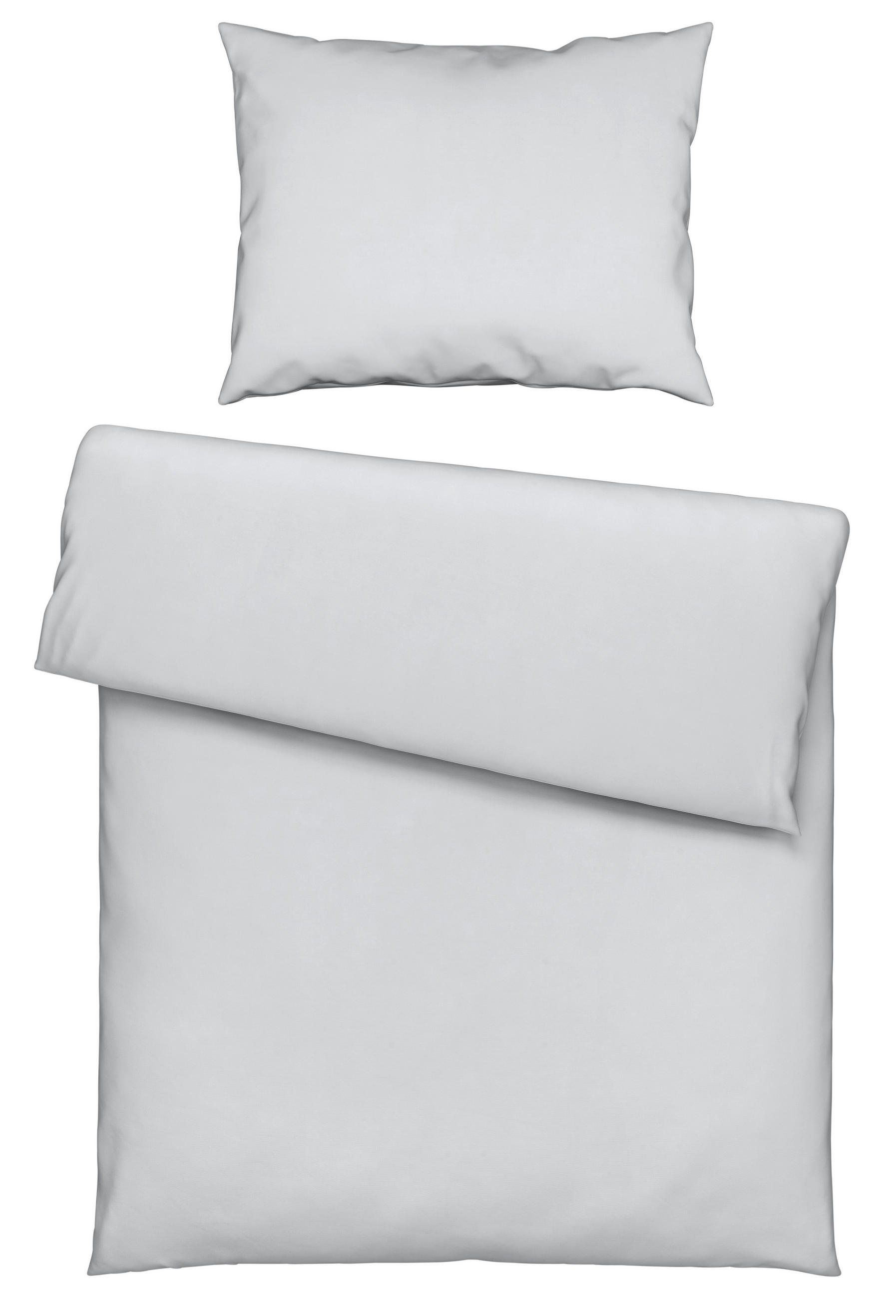 BETTWÄSCHE TANJA Satin 140/200 cm  - Silberfarben, Basics, Textil (140/200cm) - Novel