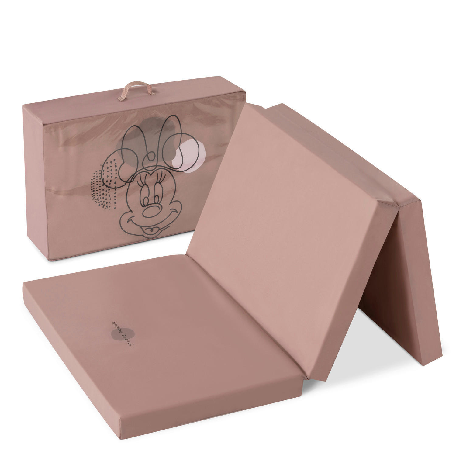 REISEBETTMATRATZE MICKEY & MINNIE   - Altrosa, Basics, Kunststoff (120/60/5cm) - Hauck