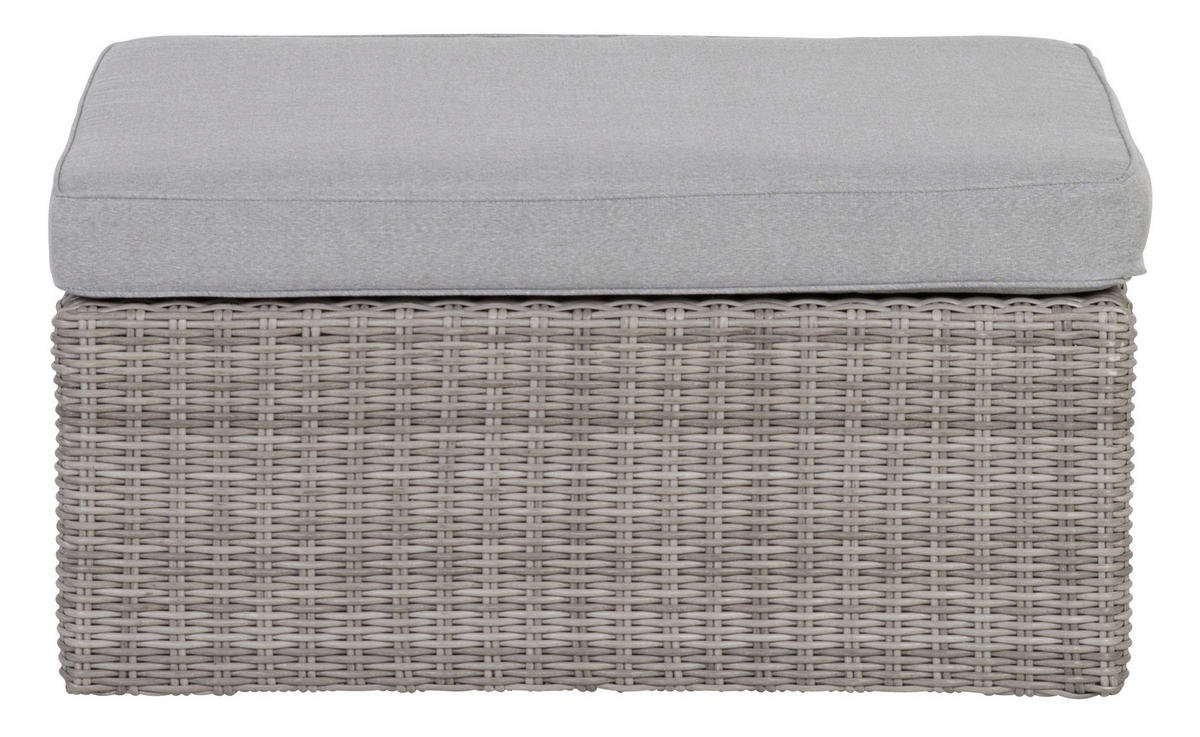 LOUNGEGARNITUR   93/65/71 cm Stahl  - Grau, Basics, Glas/Textil (93/65/71cm) - Gardenson