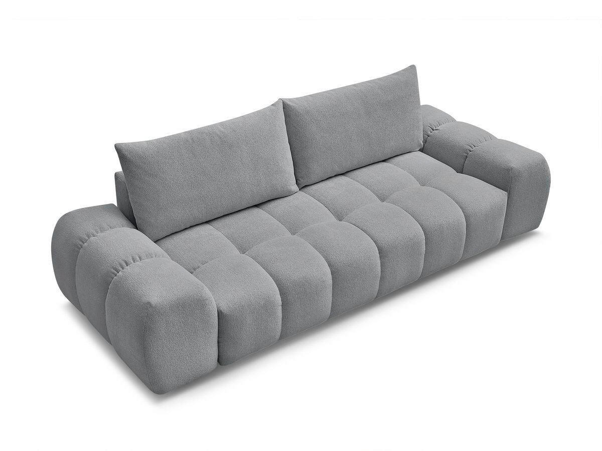 3-SITZER-SOFA EVEREST Flachgewebe Dunkelgrau  - Dunkelgrau/Schwarz, MODERN, Kunststoff/Textil (278/90/115cm)
