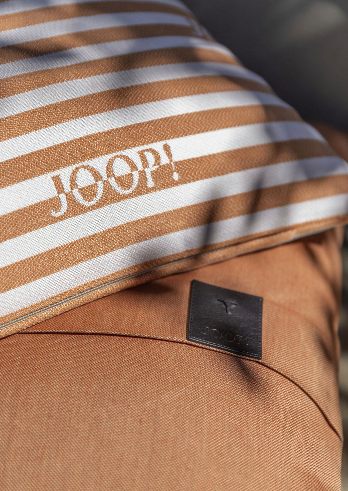 OUTDOOR-KISSEN  - Aprikose/Weiß, Design, Textil (50/50cm) - Joop!