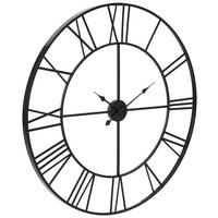 WANDUHR Schwarz 96/96/3 cm  - Schwarz, Design, Metall (96/96/3cm) - MID.YOU