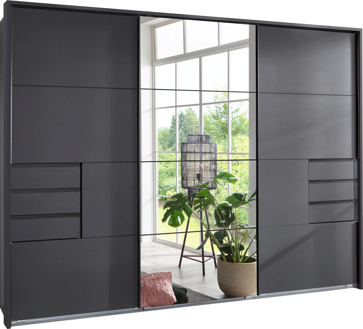 PASSEPARTOUTRAHMEN 273/213/12 cm   - Graphitfarben, MODERN, Holzwerkstoff (273/213/12cm) - MID.YOU