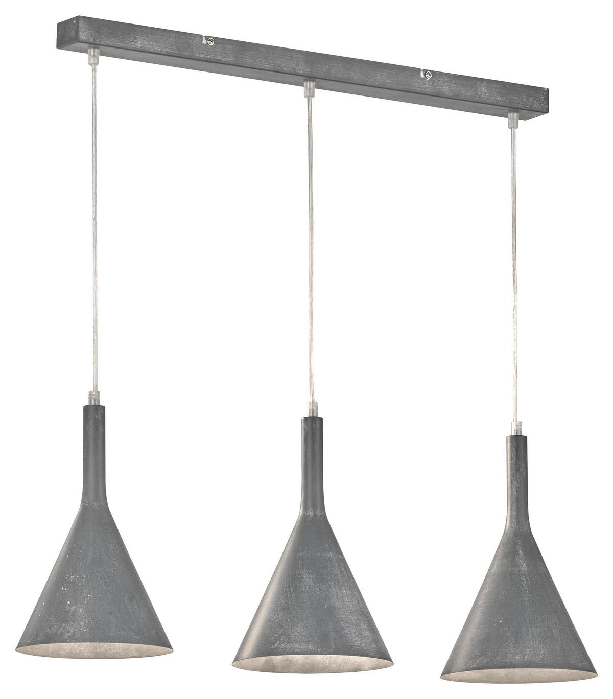 LAMPĂ SUSPENDATĂ 77/18,5/140 cm  - gri, Design, metal (77/18,5/140cm) - Fischer & Honsel