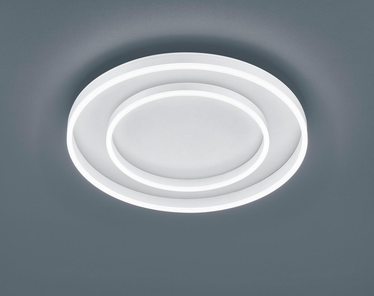 LED-DECKENLEUCHTE 59,5/7,5 cm   - Weiß, Design, Metall (59,5/7,5cm) - Helestra
