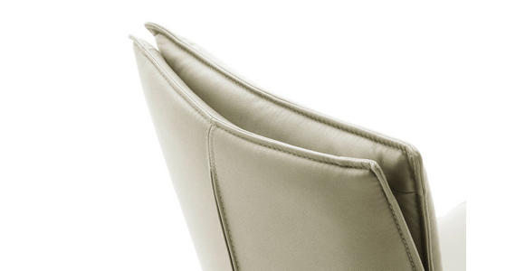 STUHL in Edelstahl beschichtet Metall, Textil - Edelstahlfarben/Cappuccino, Design, Textil/Metall (49/90/65cm) - Novel
