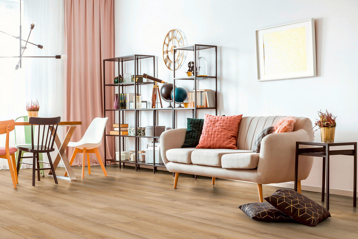 LAMINATBODEN Superior Advanced plus  - Eichefarben, KONVENTIONELL, Holz (138.0/24.4/0.8cm)