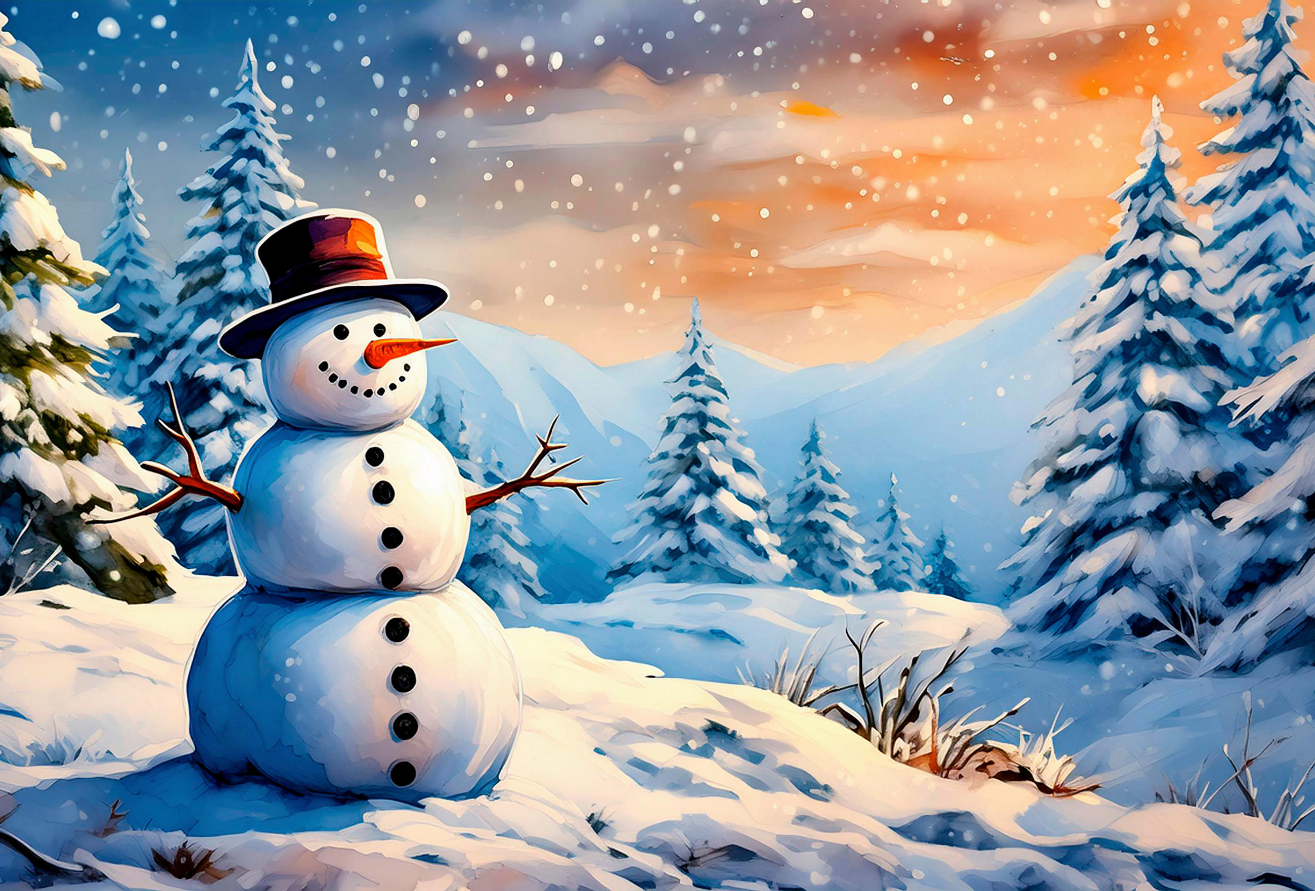 FUSSMATTE 40/60 cm Snowman  - Multicolor, Trend, Kunststoff/Textil (40/60cm) - Esposa
