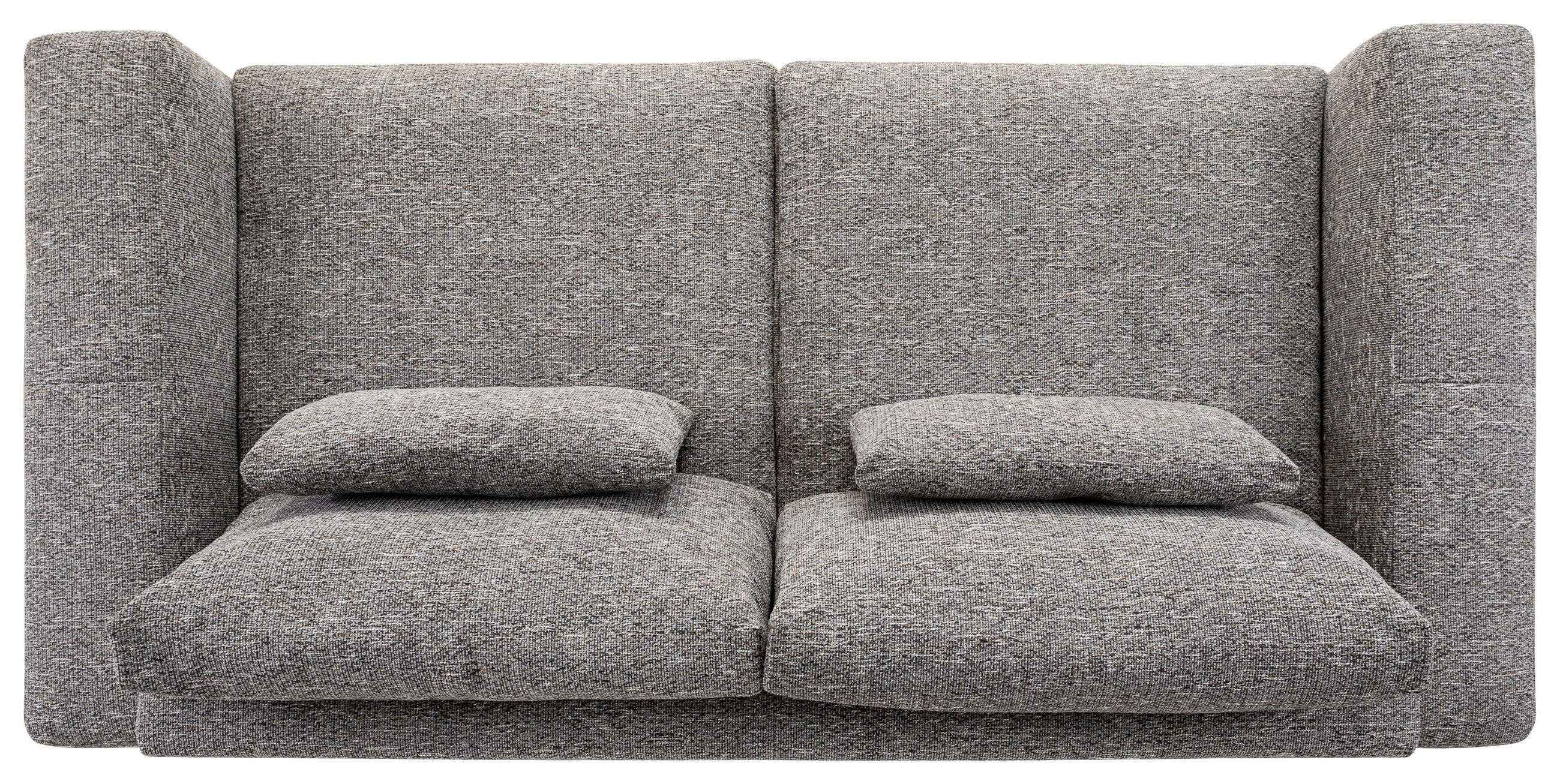 BIGSOFA Flachgewebe Fango  - Fango/Schwarz, Design, Textil/Metall (294/87/122cm) - Designwerk