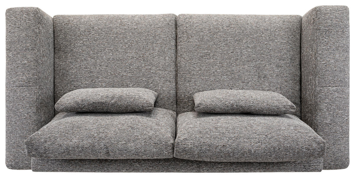 BIGSOFA in Flachgewebe Fango  - Fango/Schwarz, Design, Textil/Metall (294/87/122cm) - Designwerk