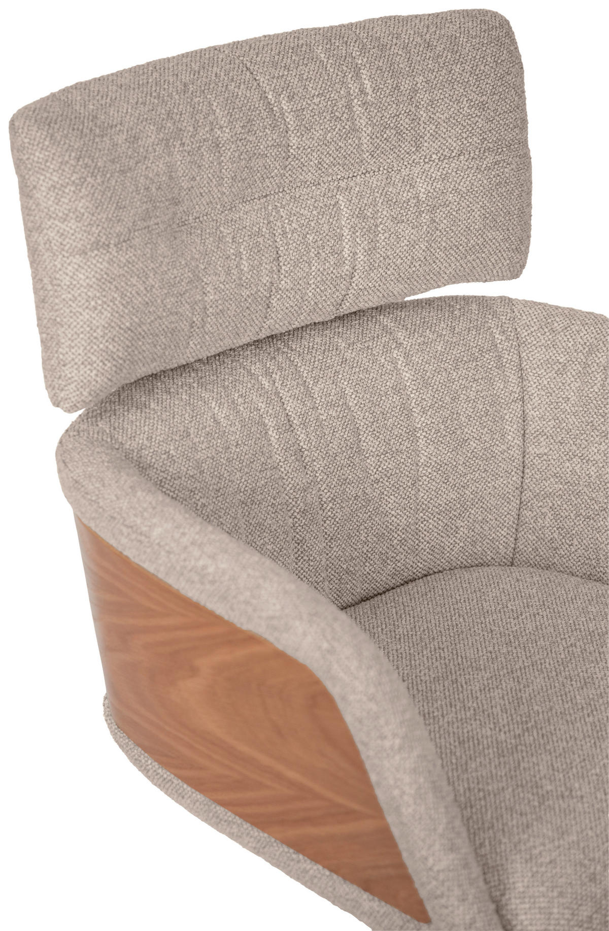 ARMLEHNSTUHL  in Eisen Webstoff  - Taupe/Eichefarben, Design, Holz/Textil (62/92/66cm) - Dieter Knoll