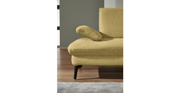 ECKSOFA in Chenille, Mikrofaser Hellgrün  - Schwarz/Hellgrün, Design, Textil/Metall (299/157cm) - Dieter Knoll