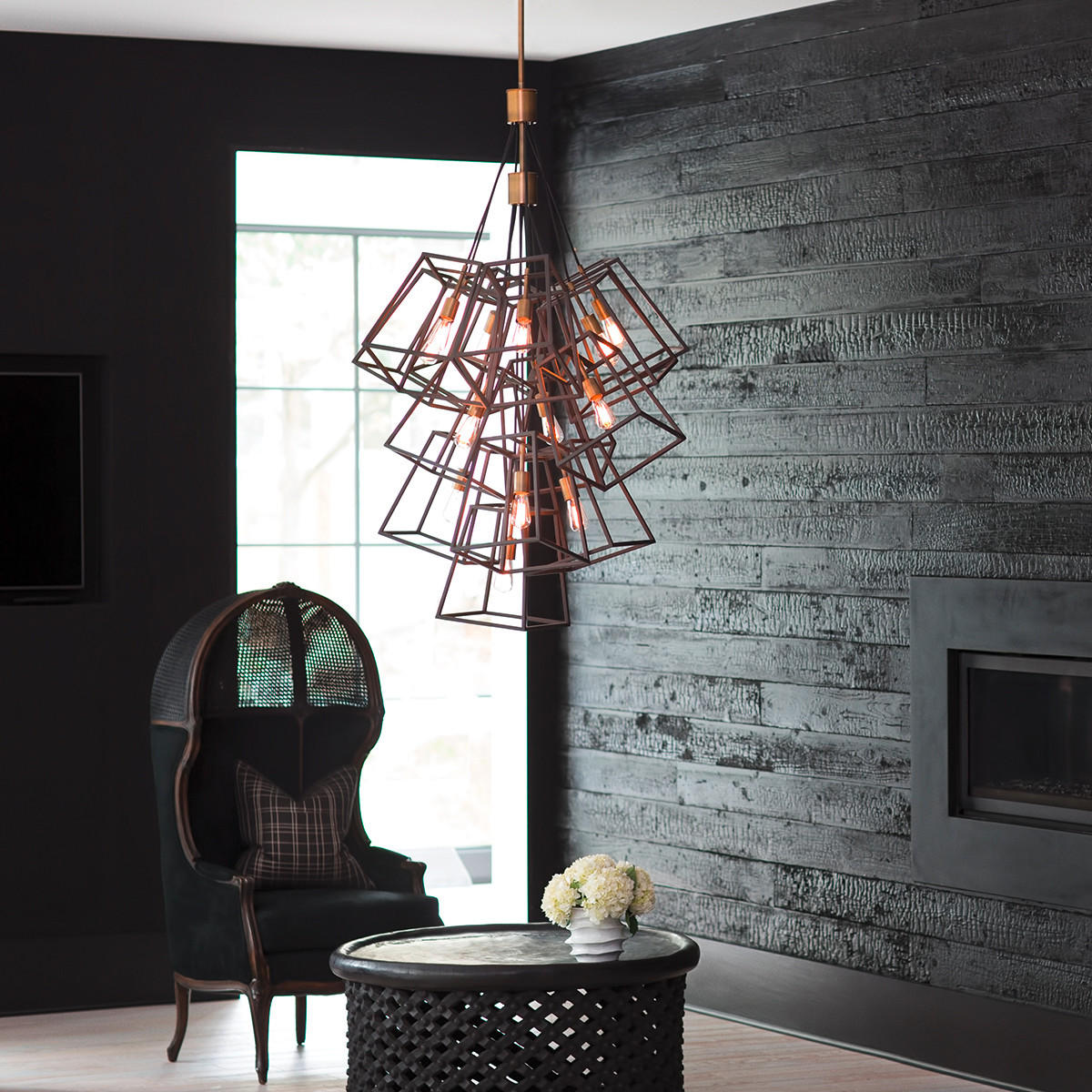 KRONLEUCHTER 85/146.4 cm    - Bronzefarben, Lifestyle, Metall (85/146.4cm) - Elstead Lighting