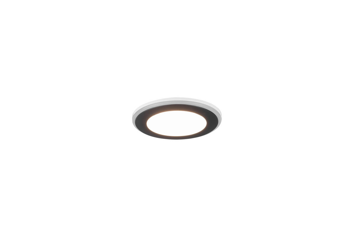 LED-EINBAUSPOT Aura 8,2 cm  - Schwarz, KONVENTIONELL, Kunststoff (8,2cm) - Trio Leuchten