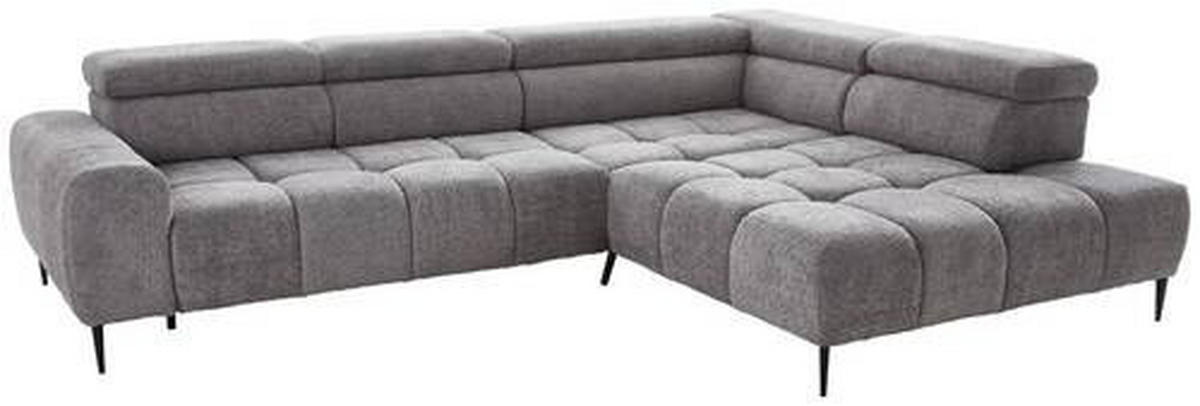 HÖRNSOFFA i vävt tyg grå  - svart/grå, Design, metall/textil (300/216cm) - Welnova
