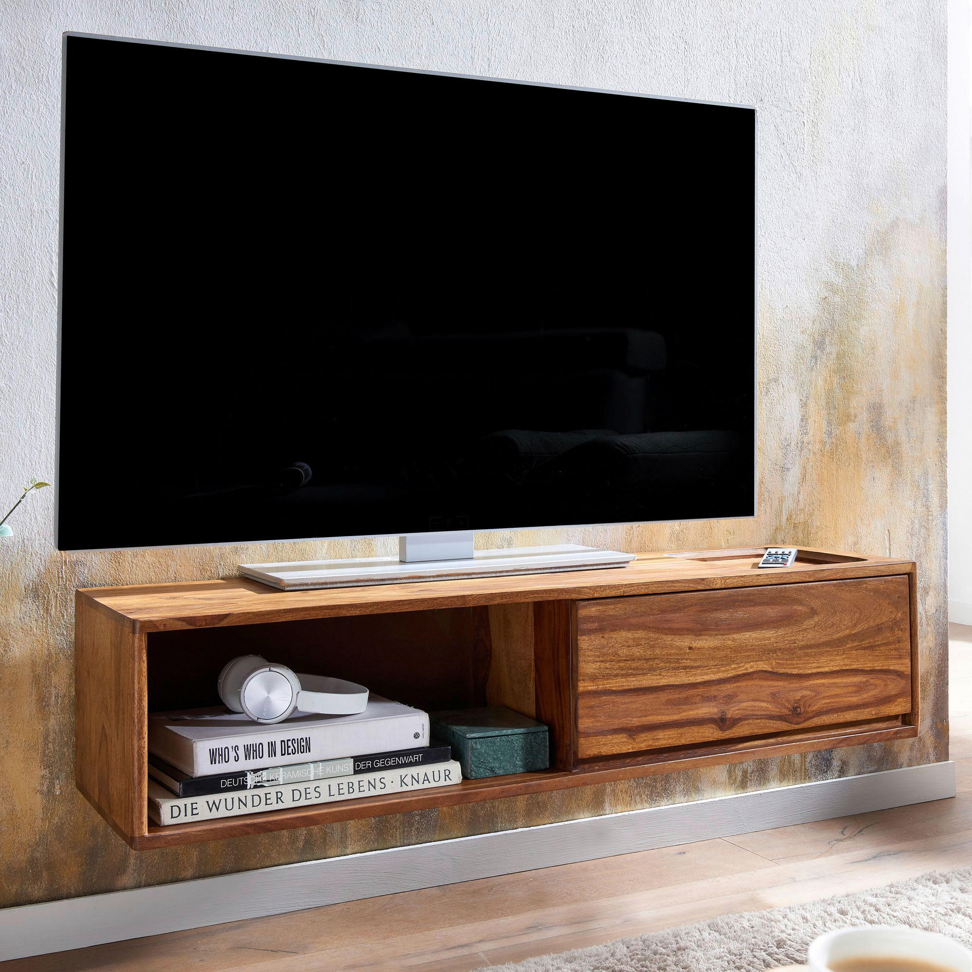 TV-BÄNK  i 108/25/34 cm  - sheshamfärgad, Modern, trä (108/25/34cm) - MID.YOU