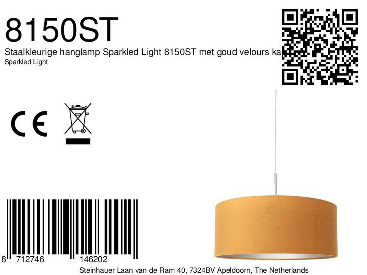 HÄNGELEUCHTE SPARKLED LIGHT 50/135/50 cm  - Goldfarben, Trend, Leder (50/135/50cm)
