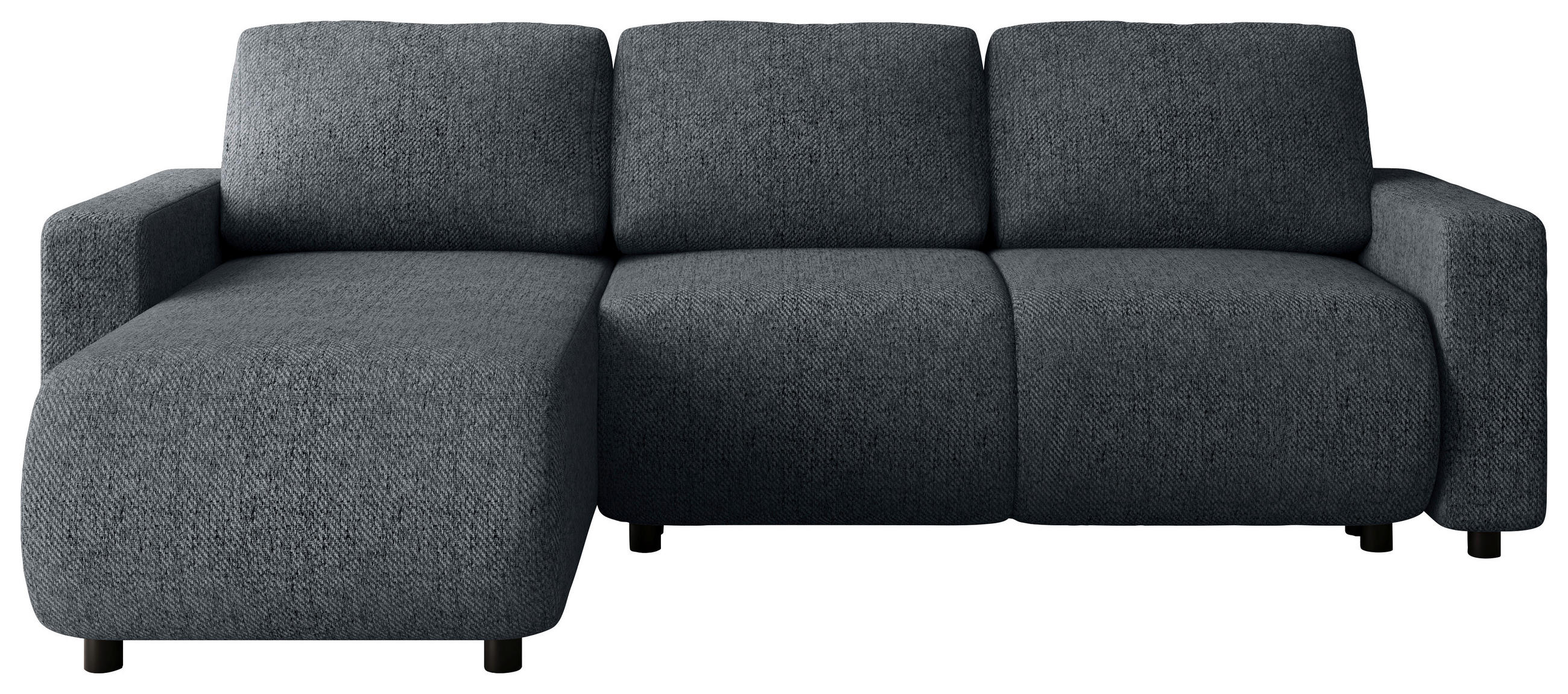 ECKSOFA Anthrazit Webstoff  - Anthrazit/Schwarz, MODERN, Kunststoff/Textil (150/240cm) - Xora