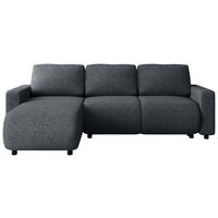 ECKSOFA Anthrazit Webstoff  - Anthrazit/Schwarz, MODERN, Kunststoff/Textil (150/240cm) - Xora