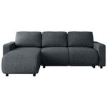 ECKSOFA Anthrazit Webstoff  - Anthrazit/Schwarz, MODERN, Kunststoff/Textil (150/240cm) - Xora