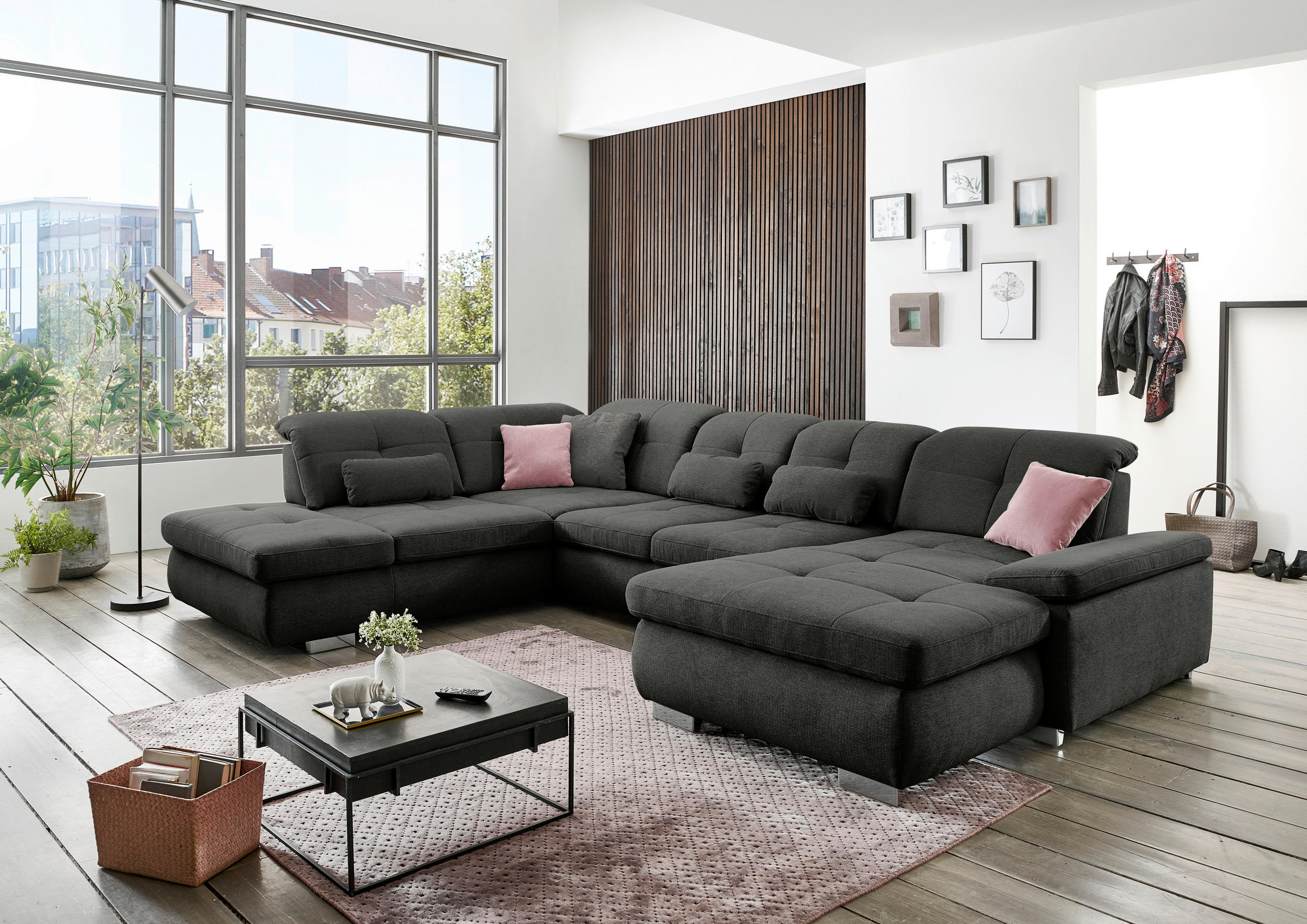 SEDEŽNA GARNITURA, črna  - črna, Design - Beldomo Style