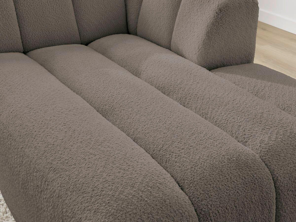 SOFAELEMENT ANNECY Bouclé Taupe  - Taupe/Schwarz, MODERN, Kunststoff/Textil (120/72/170cm)