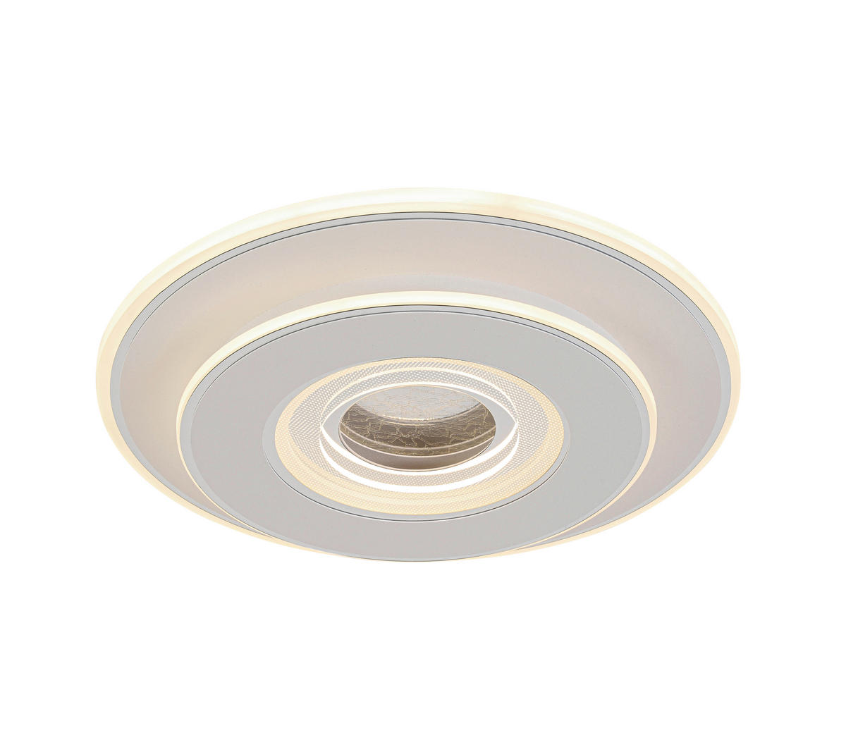 LED-DECKENLEUCHTE 35/6 cm   - Chromfarben/Weiß, Basics, Kunststoff/Metall (35/6cm) - Novel