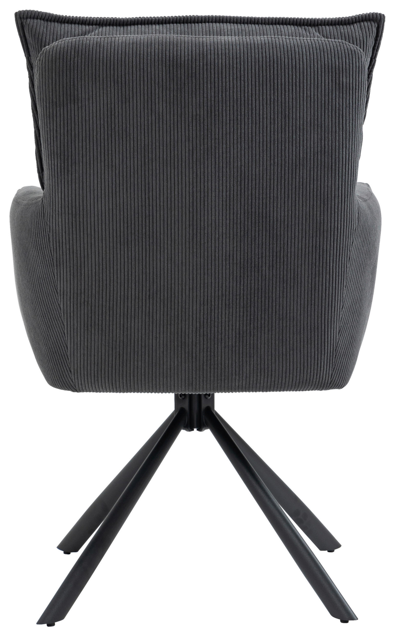 ARMLEHNSTUHL  in Eisen Cord  - Anthrazit/Schwarz, Design, Textil/Metall (60/95/67cm) - Novel