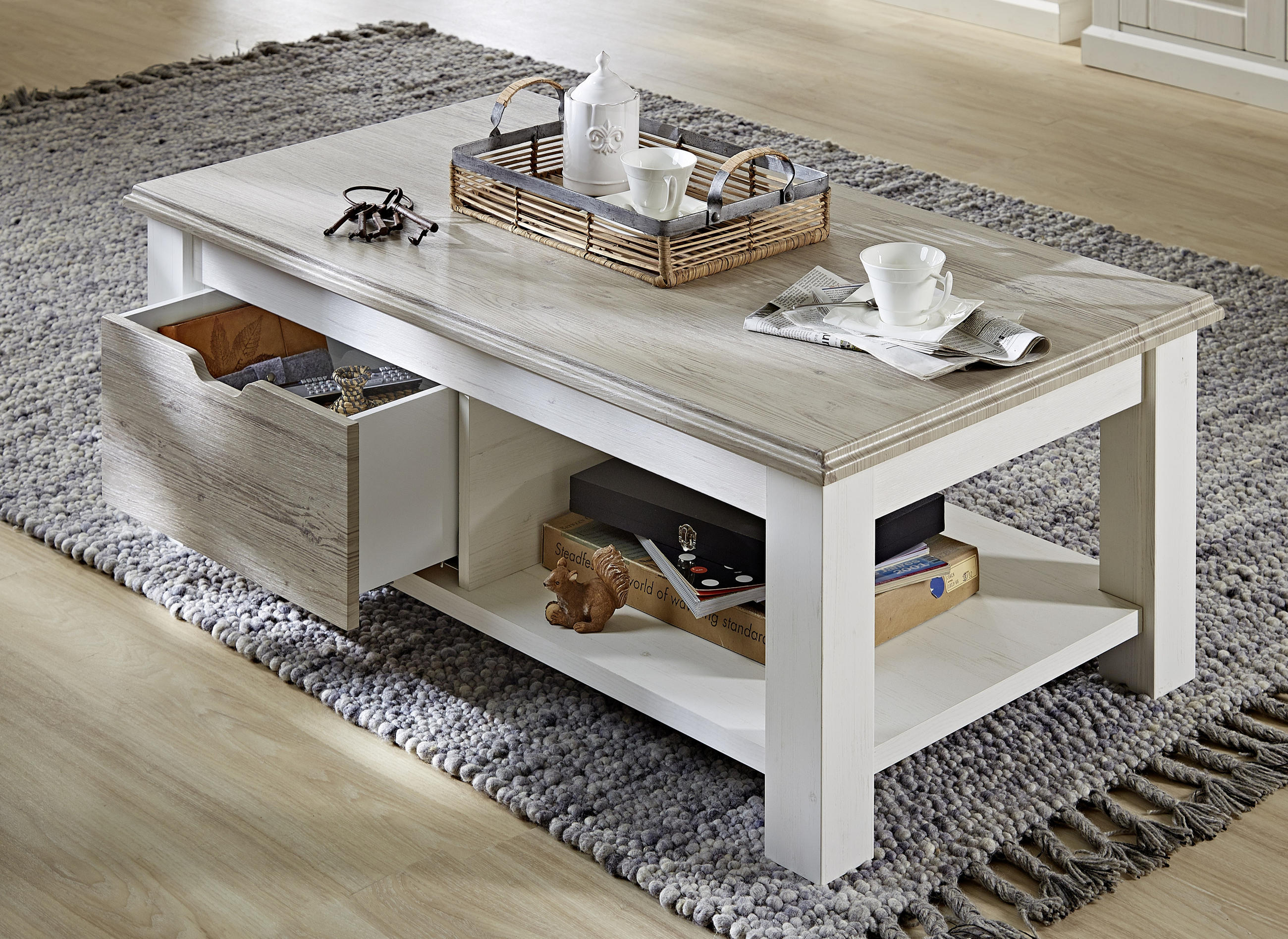 COUCHTISCH in Holzwerkstoff 124/69/45 cm  - Taupe/Pinienfarben, Lifestyle, Holzwerkstoff (124/69/45cm) - Landscape