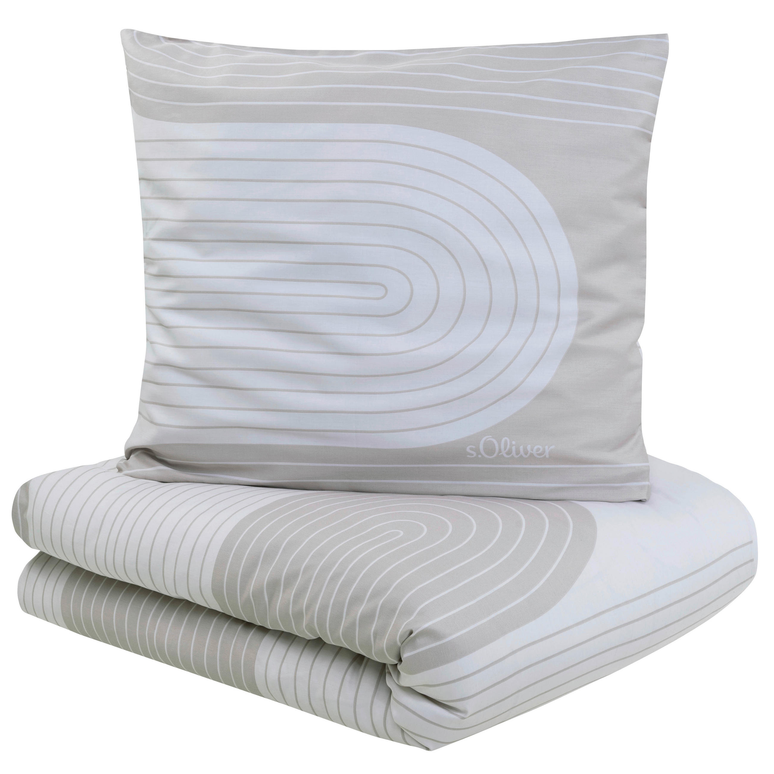 BETTWÄSCHE 2-teilig Makosatin 140/200 cm  - Naturfarben, Basics, Textil (140/200cm) - S. Oliver