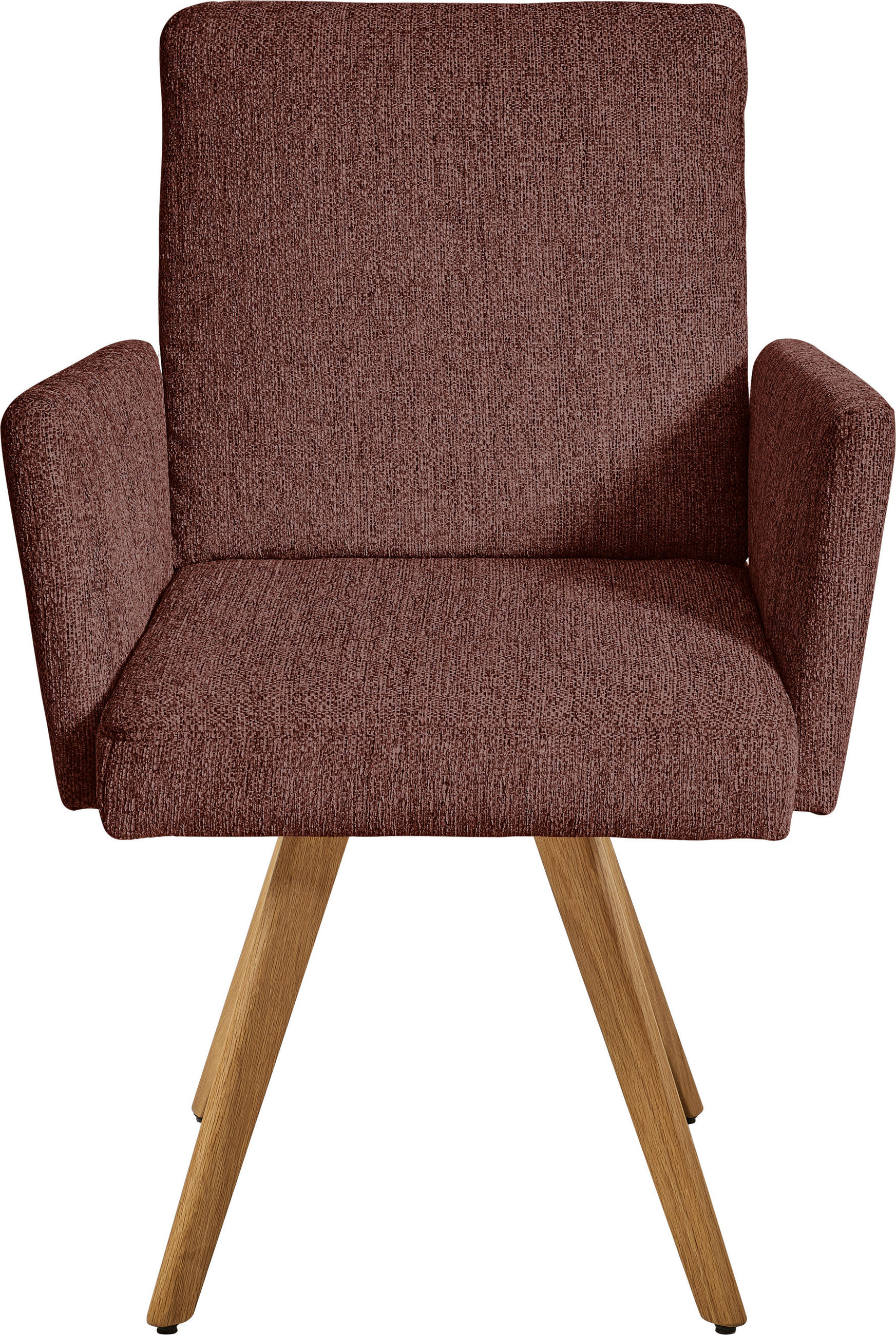 ARMLEHNSTUHL  in Chenille  - Eichefarben/Rosa, Design, Holz/Textil (56/92/60cm) - Dieter Knoll