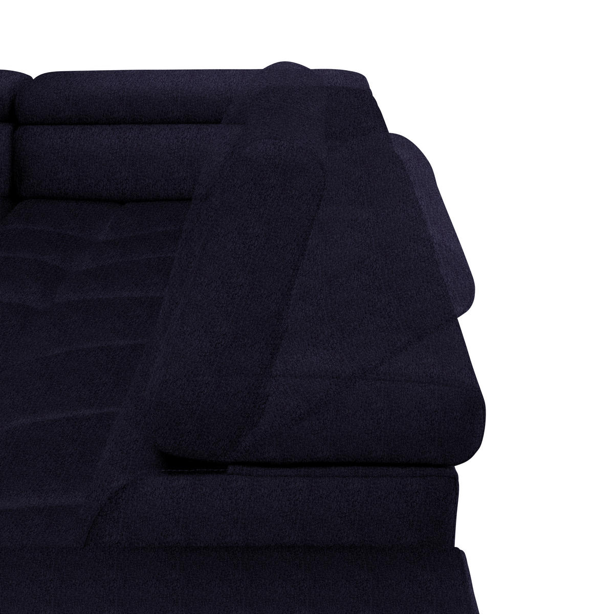 ECKSOFA in Samt, Webstoff Schwarz  - Schwarz, Design, Textil/Metall (216/300cm) - Welnova
