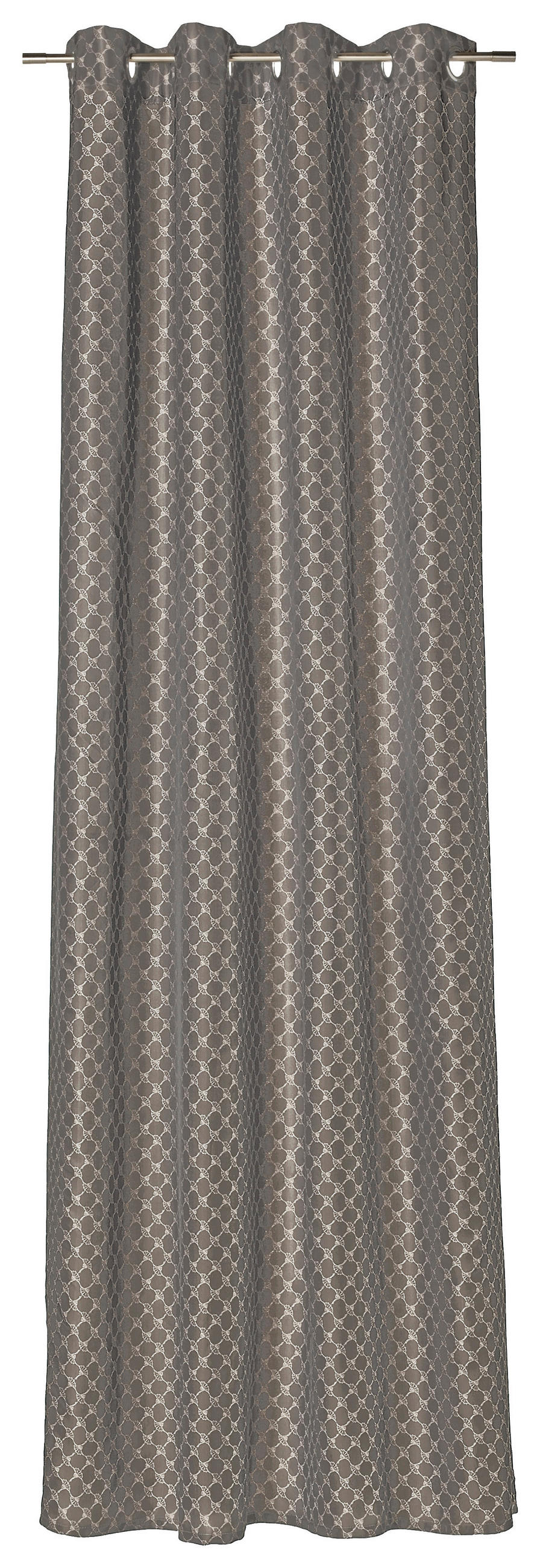 ZÁVES S OČKAMI, nepriehľadné, 140/250 cm - hnedá, Design, textil (140/250cm) - Joop!