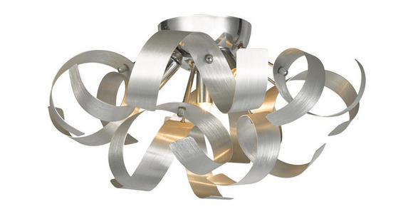 LED-DECKENLEUCHTE - Chromfarben, Design, Metall (42/24cm) - Ambiente