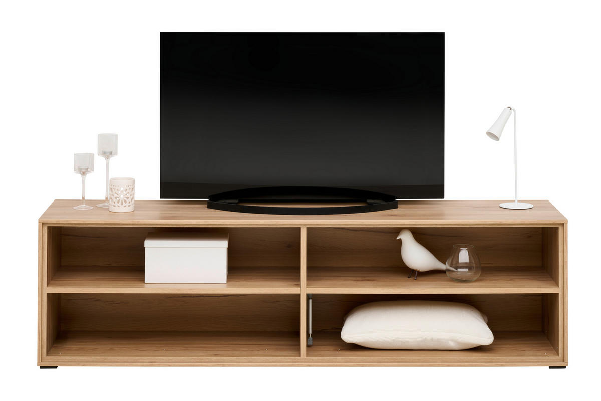 TV-ELEMENT Eichefarben  179,1/52/40 cm  - Eichefarben, Design, Holzwerkstoff (179,1/52/40cm) - home24