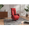 SESSEL in Echtleder Rot  - Rot/Schwarz, Konventionell, Leder/Metall (74/112/82cm) - Sit & More