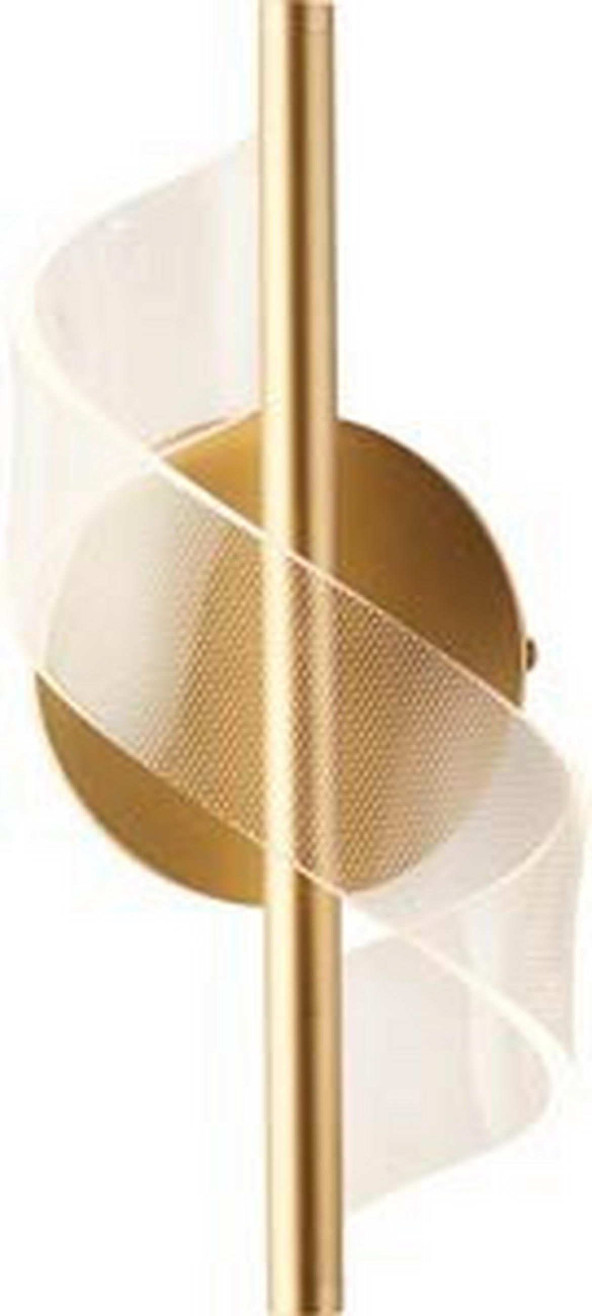 LED-WANDLEUCHTE Lux & Belle   - Transparent/Messingfarben, Design, Kunststoff/Metall (30cm) - Searchlight