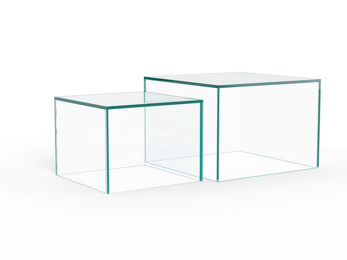 COUCHTISCH Glas 50/50/35 cm  - Klar, Design, Glas (50/50/35cm) - MID.YOU